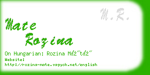 mate rozina business card